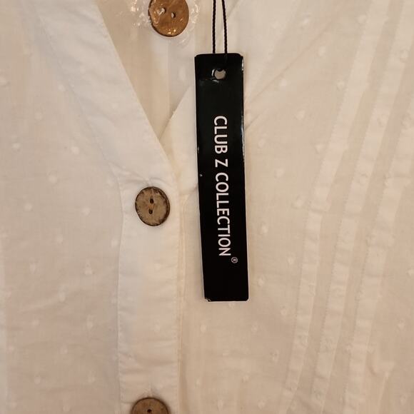 Club Z Collection White Coverup, NWT - Picture 5 of 8